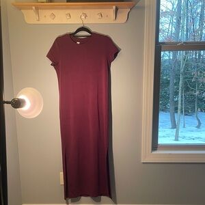 SPANX Rich Burgundy Midi Dress